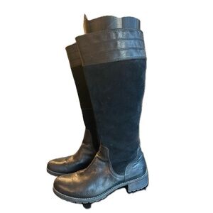 Timberland Black Leather and Suede Boots